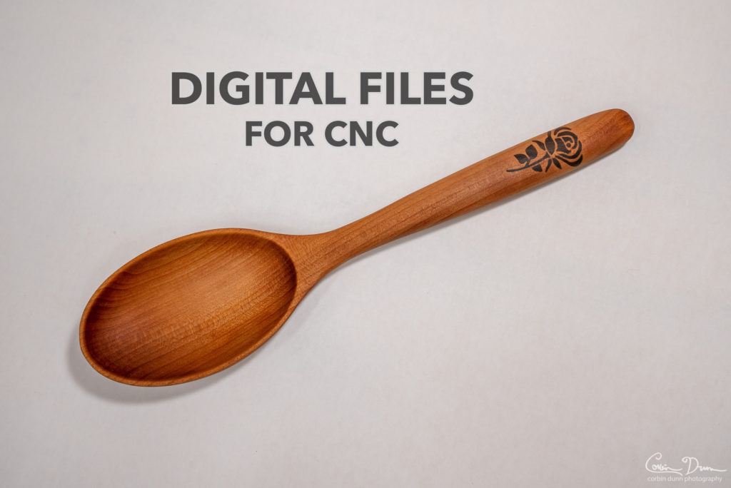 Spoon with Wood Inlay CNC Plans Vectric VCarve file, PDF directions
