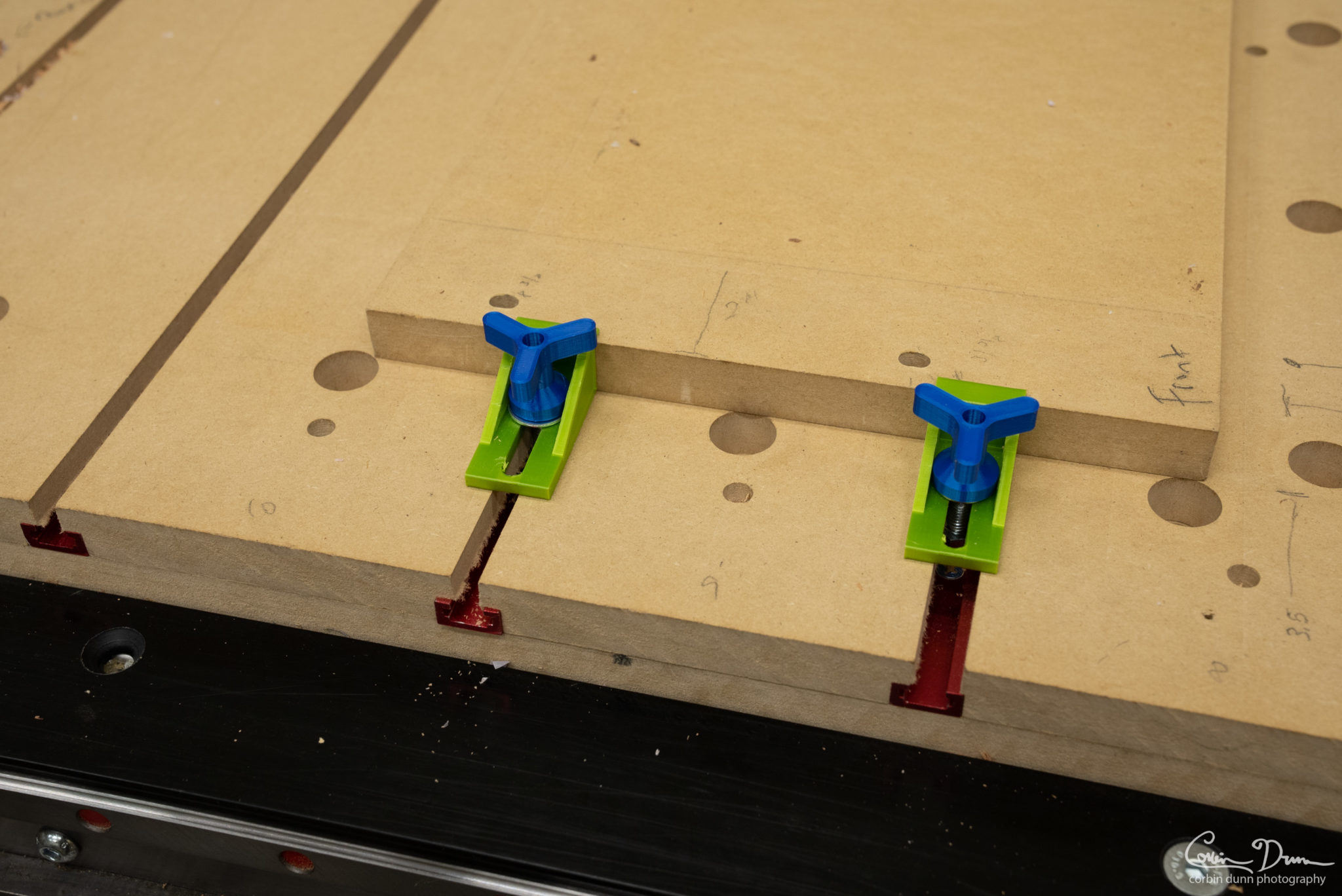 Low Profile CNC Toe Clamps for TTrack Hold Downs with Nut Tightener