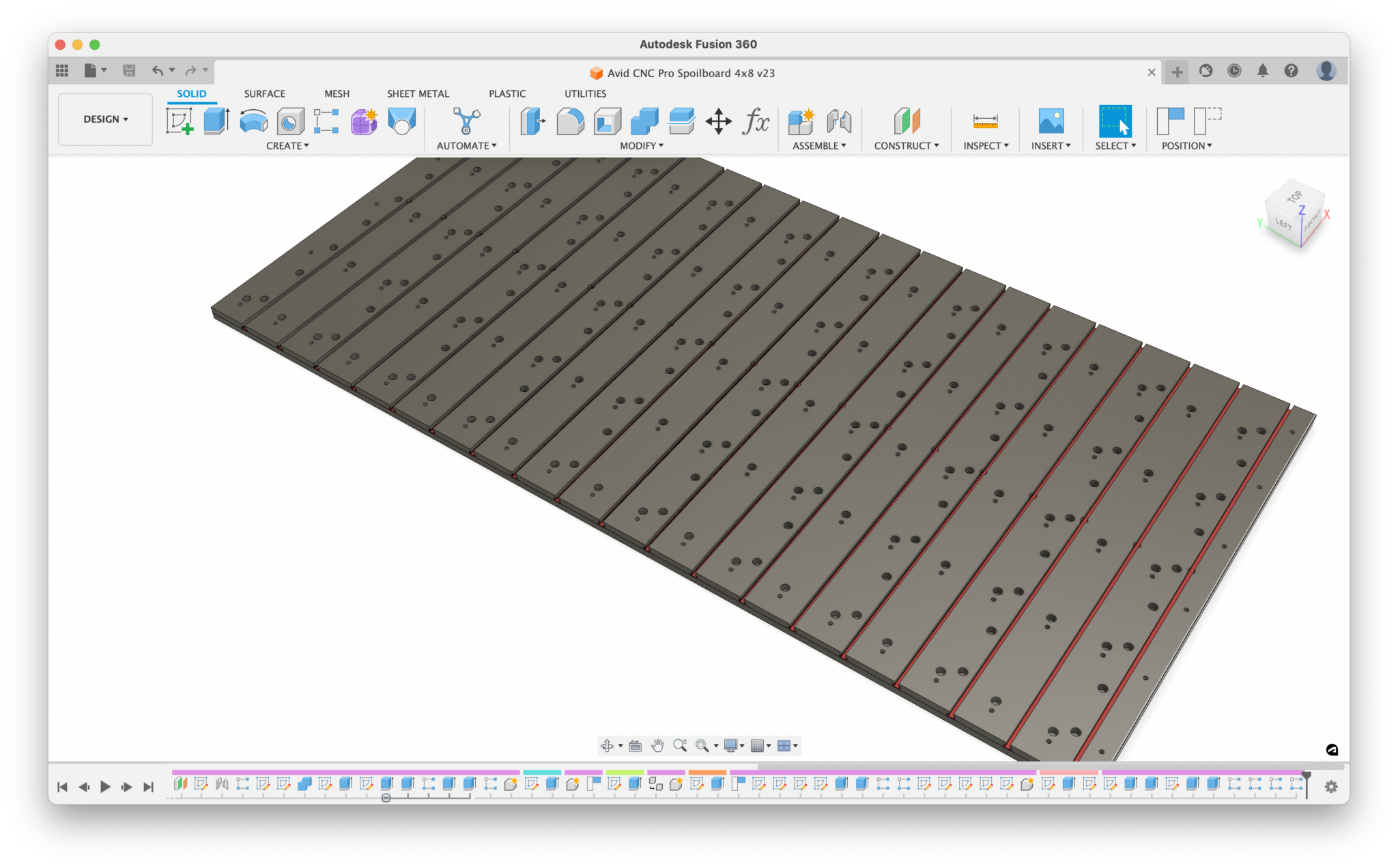 Digital File CNC Spoilboard CAD File for Fusion 360 Corbin's