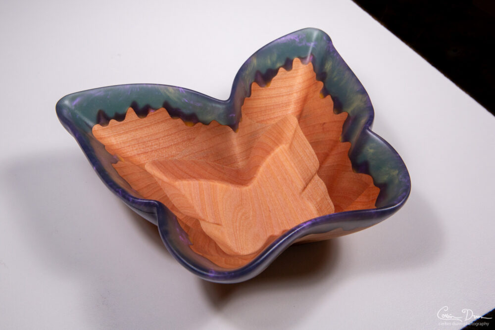 Digital Files: Butterfly Bowl with Epoxy Drips - STL and CAD Files