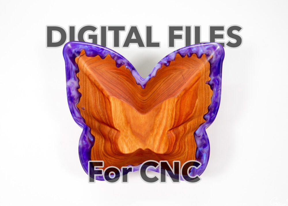 Digital Files: Butterfly Bowl with Epoxy Drips - STL and CAD Files