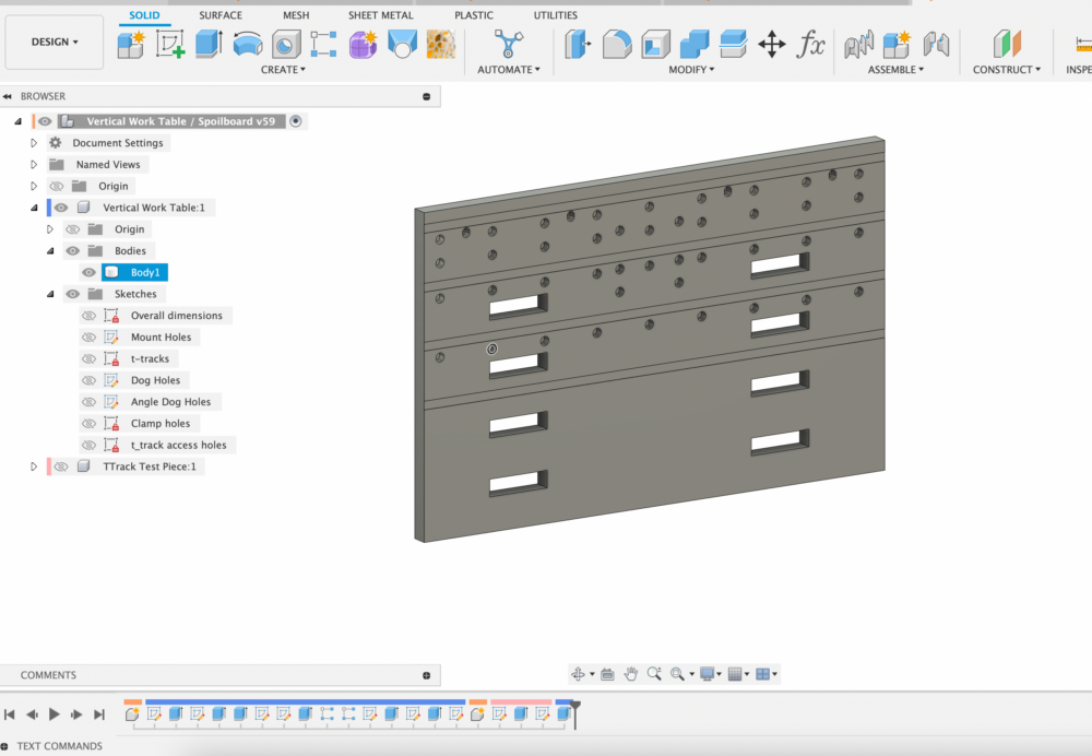 Digital File: CNC Vertical Work Table / Spoilboard CAD File