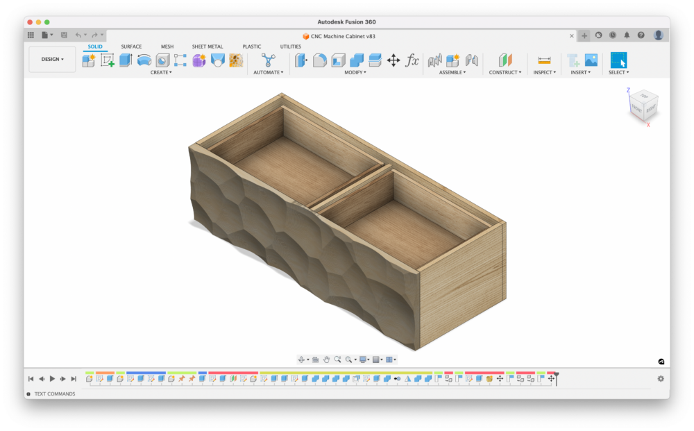 Digital File: Abstract Cabinet Design with Voronoi Front (Blender & Fusion 360)