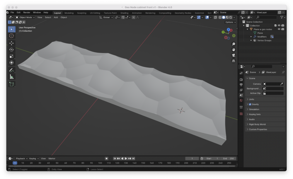 Digital File: Abstract Cabinet Design with Voronoi Front (Blender & Fusion 360)