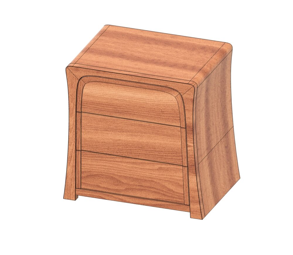 Digital Files: Curved Cabinets and Textured Drawers - Fusion 360 CAD / Vectric VCarve