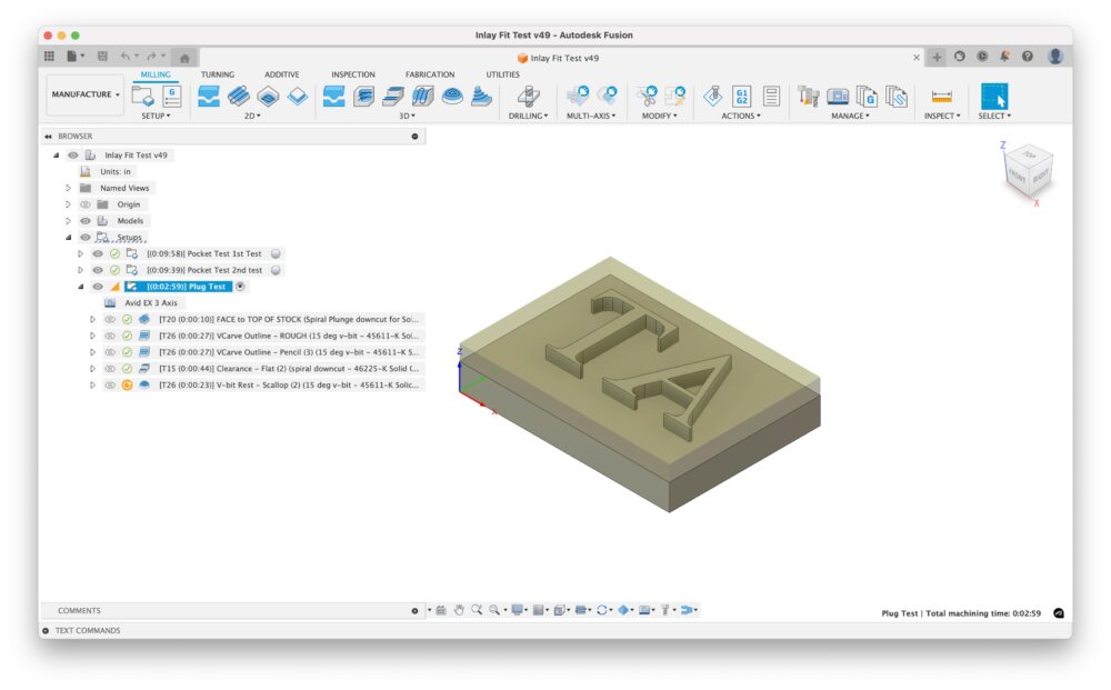 Inlay Fit Test for Autodesk Fusion 360 / VCarve Inlay Plugin - Image 2