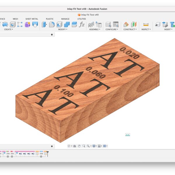 Inlay Fit Test for Autodesk Fusion 360 / VCarve Inlay Plugin